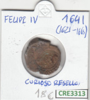 CRE3313 MONEDA ESPAÑA FELIPE IV 1641 CURIOSO RESELLO BC - Andere & Zonder Classificatie