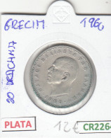 CR2264 MONEDA GRECIA 20 DRACMA 1960 PLATA BC - Sonstige – Europa