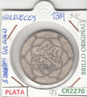 CR2270 MONEDA MARRUECOS 5 DIRHAMS 1329 PLATA BO MBC - Altri – Africa