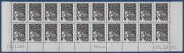 Marianne De Luquet Bloc De 20 Bas De Feuille N°3444 0.02€ Daté 20.04.01 Numéroté + TD6-5  1er Jour Du 1er Tirage ! TTB - Unused Stamps