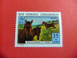 55 NEW HEBRIDES 1973 / LOS CABALLOS SALVAJES De TANNA / YVERT 373 MNH - Neufs