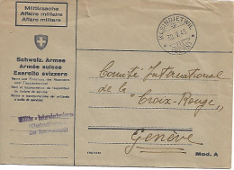 SUIZA. CORREO MILTAR - Cartas & Documentos