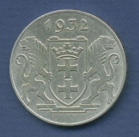 Danzig Freie Stadt, 2 Gulden Kogge 1932 Silber, J D 16 Ss (m3434) - Other & Unclassified