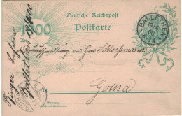 Ganzsache 5 Pfennig Jubiläumskarte 1900 - Binger Ballethen > Schlossmann Gotha - Tarjetas