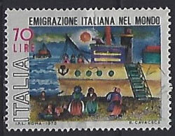 Italy 1975  100 Jahre Italienische Auswanderung  (o) Mi.1499 - 1971-80: Usados