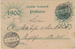 Ganzsache 5 Pfennig Jubiläumskarte 1900 - Reichelsheim Odenwald 31.12.1999 > 1.1.1900 Ortskarte - Postcards