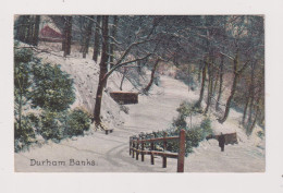 ENGLAND - Durham Banks Unused Vintage Postcard - Durham City