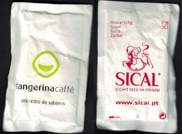 Portugal Sachet Sucre Sugar Bag Sical Tangerina Caffé Encontro De Sabores - Suiker