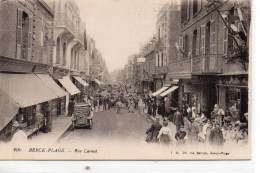 Berck-Plage Très Animée Rue Carnot Commerces Tacot Cycliste - Berck