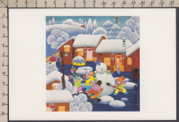 117897GF/ *Au Royaume Des Enfants*, Enfants Et Bonhomme De Neige, Illustrateur Yongshun Wang, APBP - Año Nuevo