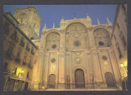 108144/ GRANADA, Catedral, Fachada Principal, Plaza De Pasiegas, Illuminación Nocturna - Granada