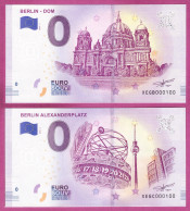 0-Euro XEGB + XEGC 2019-1 # 100 ! BERLIN DOM + BERLIN ALEXANDERPLATZ SET - Privatentwürfe