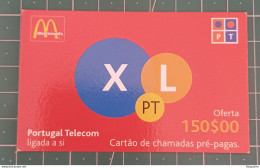 PORTUGAL PHONECARD PRE PAID XL MCDONALDS - Portugal