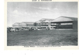 Aviation Militaire - (AVIONS) - Les Nouveaux Hangars Et Un Coin De La Piste - Camp De Mourmelon (51) - Materiale