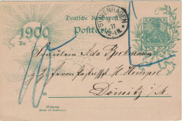 Ganzsache 5 Pfennig Jubiläumskarte 1900 - Berkmann Stavenhagen 11.11.11 Schnapszahl Taxe - Postcards