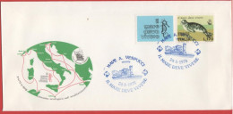 ITALIA - ITALIE - ITALY - 1978 - 170 Salvaguardia Del Mare, Foca Monaca + Annullo Nave A. Vespucci, Trieste - 1971-80: Storia Postale