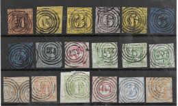 Thurn & Taxis Collection VFU 18 Stamps Over 500 Euros - Used