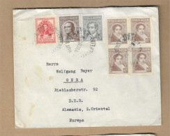 Los Vom 12.05  Briefumschlag Aus Argentinien Nach Gera 1952 - Cartas & Documentos