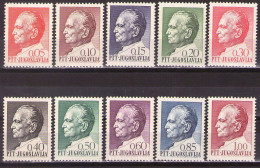 Yugoslavia 1967 - Tito 75th Birthday - Mi 1206-1215 - MNH**VF - Ongebruikt