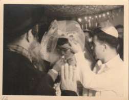 JEWISH JUDAICA  TURQUIE FAMILY ARCHIVE SNAPSHOT  PHOTO FEMME WOMAN HOMME RABBIN  6.5X8.3.cm. - Anonyme Personen