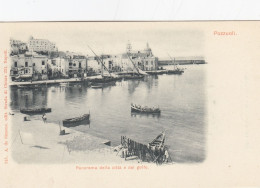 POZZUOLI-NAPOLI-PANORAMA DELLA CITTÀ E DEL GOLFO- CARTOLINA NON VIAGGIATA -1900-1904-RETRO INDIVISO - Pozzuoli