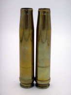 Lot De 2 Douilles En Laiton 20 Mm Flak / 2cm Flak - Cartouches D'exercice PLatzpatrone - WW2 - Inerte - 1939-45