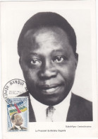 Carte Maximum République Centrafricaine 1960 Président Barthélémy Boganda - Centrafricaine (République)