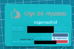 SPAIN CREDIT CARD CAJA DE MADRID - Carte Di Credito (scadenza Min. 10 Anni)