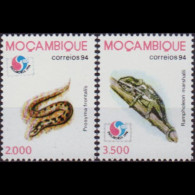 MOZAMBIQUE 1994 - Scott# 1222-3 Reptiles 2000-3500m MNH - Mozambique