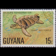 GUYANA 1978 - Scott# 268 Giant Turtle 15c Used - Guyane (1966-...)