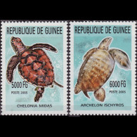 GUINEA 2005 - Turtles Set Of 2 MNH - Guinée (1958-...)