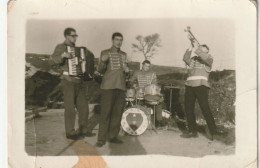 JEWISH JUDAICA  TURQUIE CONSTANTINOPLE FAMILY ARCHIVE SNAPSHOT  PHOTO HOMME MUSIC BAND 6.5X9.5cm. - Anonyme Personen