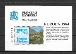 Andorra Episcopal Viguerie 1984 Europa MS MNH - Bischöfliche Viguerie