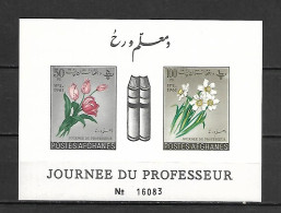 Afghanistan 1961 Flowers - Teachers Day IMPERFORATE MS MNH - Autres & Non Classés