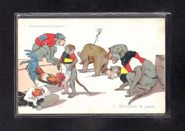 (12/05/24) THEME FANTAISIES-CPA ANIMAUX HABILLEES HUMANISEES - SINGE - SINGES - COQ - CHIEN - DECLARATION DE GUERRE - Animaux Habillés