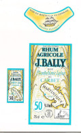 Etiquette Rhum  Agricole J.Bally Des Plantations Lajus Du Carbet - 50% 75 Cl - MARTINIQUE - - Rum