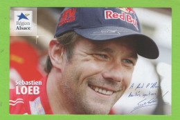 SPORT AUTOMOBILE - SEBASTIEN LOEB - RED BULL - DEDICACE - A FOND L'ALSACE  AMITIES SPORTIVES - Rally's