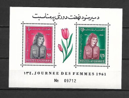 Afghanistan 1961 Women's Day - Scouting MS MNH - Afganistán