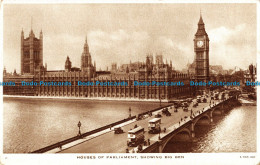 R094494 Houses Of Parliament. Showing Big Ben. Tuck - Monde