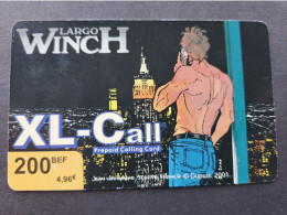 BELGIUM / XL-CALL € 4,96  /  LARGO- WINCH PREPAID /CITY BY NIGHT/    USED  CARD  ** 16617 ** - Sin Chip