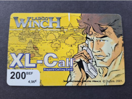 BELGIUM / XL-CALL € 4,96  /  LARGO- WINCH PREPAID /ON THE PHONE  /    USED  CARD  ** 16620 ** - Senza Chip