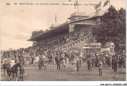 CAR-ABAP1-14-0046 - DEAUVILLE - La Plage Fleurie - Champ De Courses - Les Tribunes - Deauville