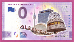0-Euro XEGC 2021-2 Color BERLIN ALEXANDERPLATZ - WELTZEITUHR - FARBDRUCK ANNIVERSARY - Privéproeven