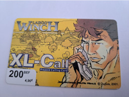 BELGIUM / XL-CALL € 4,96  /  LARGO- WINCH PREPAID /ON THE PHONE  /    USED  CARD  ** 16621 ** - Sans Puce