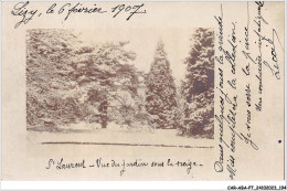 CAR-ABAP7-77-0697 - ST LAURENT - Vue Du Jardin Sous La Neige - Carte Photo - Autres & Non Classés