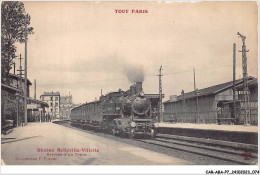 CAR-ABAP7-75-0636 - Station BELLEVILLE-VILLETTE - Arrivée Du Train - Autres & Non Classés