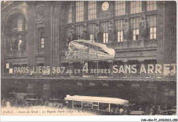 CAR-ABAP7-75-0628 - PARIS - Gare Du Nord - Le Rapide Parès-liege - Parijs Bij Nacht