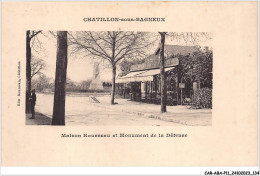 CAR-ABAP11-92-1074 - CHATILLON-sous-BAGNEUX - Maison Rousseau Et Monument De La Défense - Châtillon