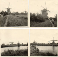 4 Photos -  PAYS - BAS   -   MOULINS  De  KINDERDIJK  -  Aout  1959 . - Lugares