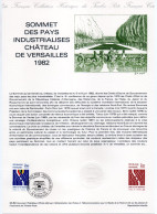- Document Premier Jour LE SOMMET DES PAYS INDUSTRIALISÉS - VERSAILLES JUIN 1982 - - Documents Of Postal Services